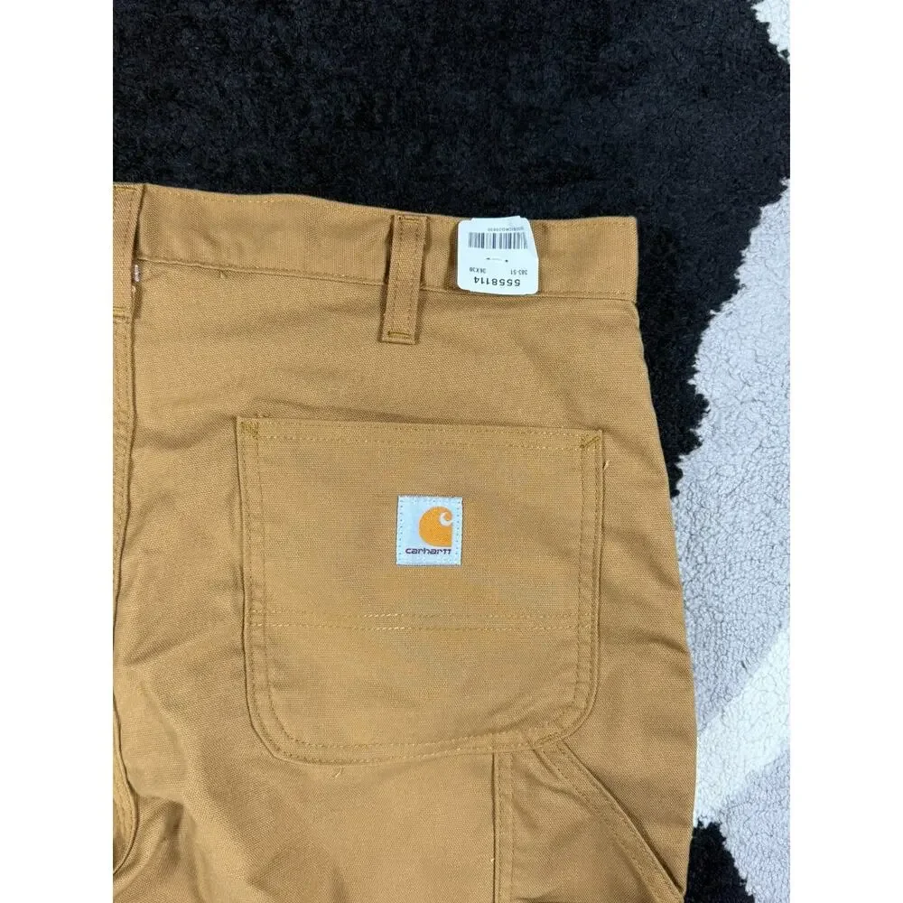 Carhartt Pants Mens 36x30 Dungaree Fit Brown Utility Workwear Rugged Cargo